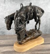 Jack JP Kelley Montana Squaw Pony Indian Bronze