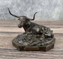Charles M Russell Texas Longhorn Bronze