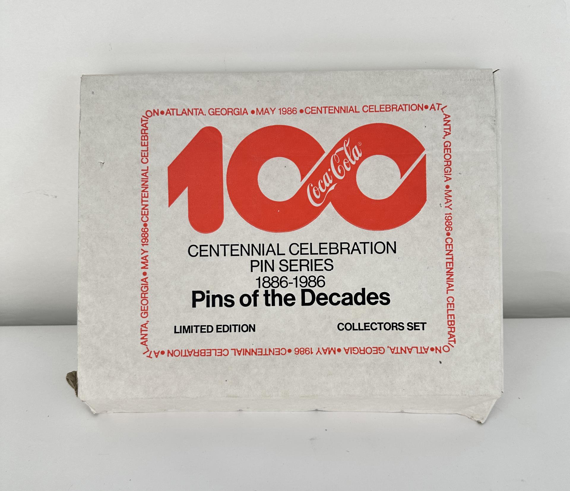 1986 Coca Cola Pins Of The Decades Set