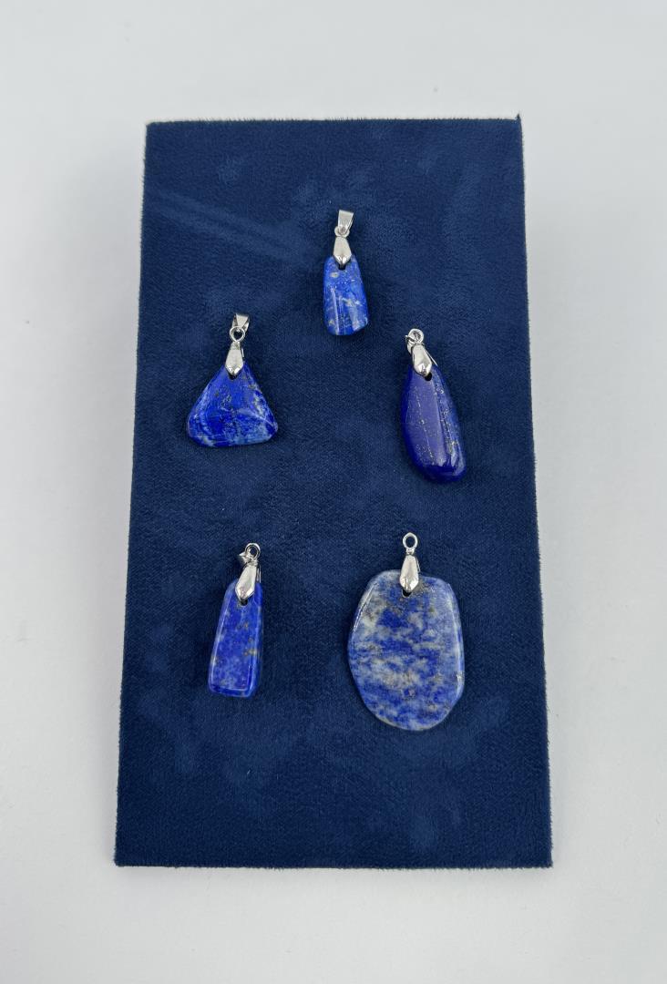 Lapis Lazuli Sterling Silver Necklace Pendants