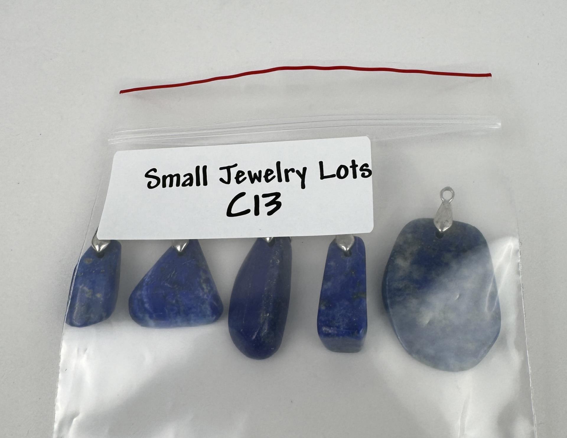 Lapis Lazuli Sterling Silver Necklace Pendants