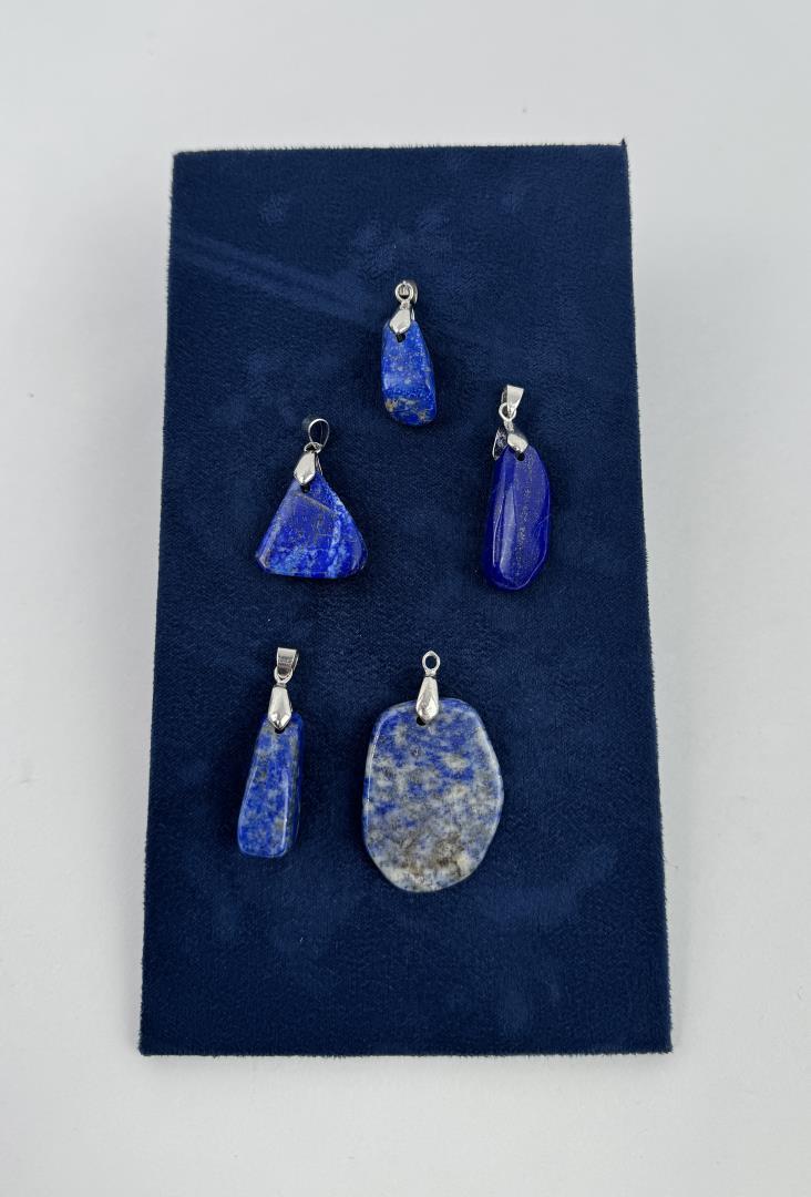 Lapis Lazuli Sterling Silver Necklace Pendants