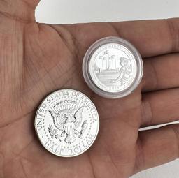 1964 P Half Dollar & 2019 S Quarter