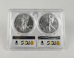 2021 Silver Eagle Type 1 & Type 2 Silver Dollars