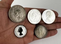 Collection Of Canadian silver Coins