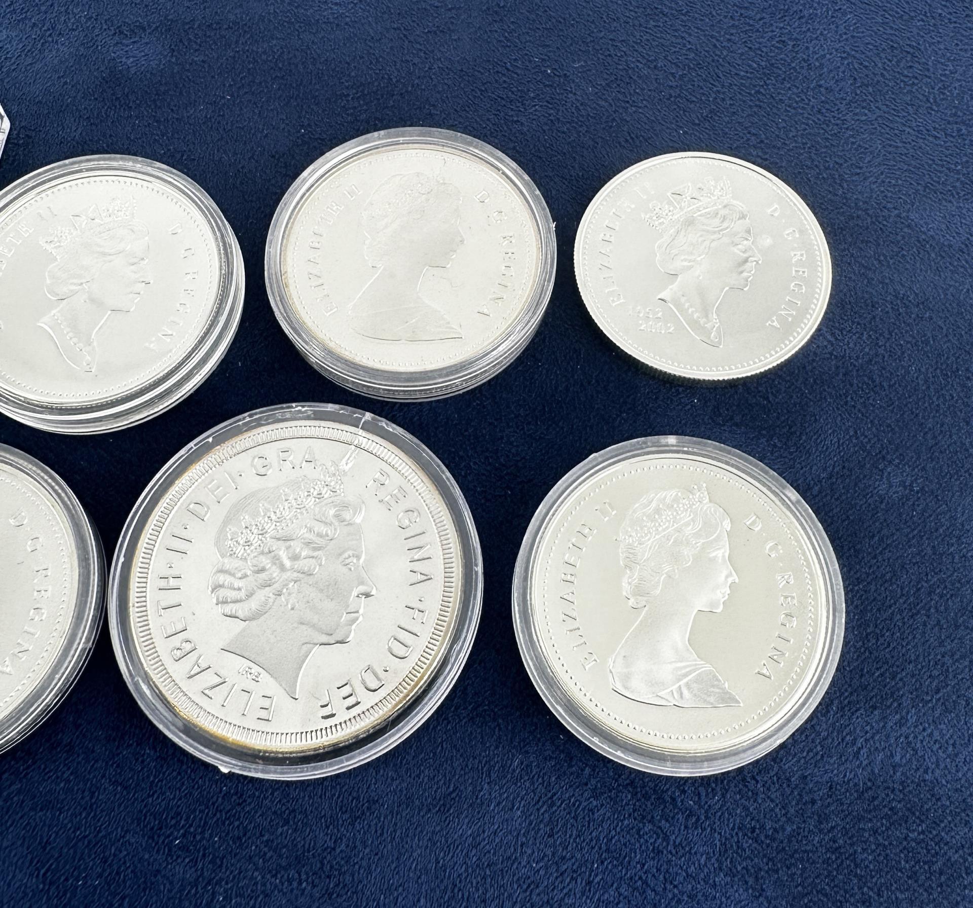 Collection Of Canada Silver Dollar Coins