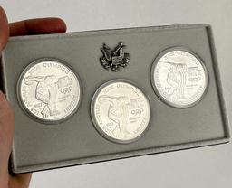 1983 P D S Silver Dollar 23rd Olympiad Coin Set