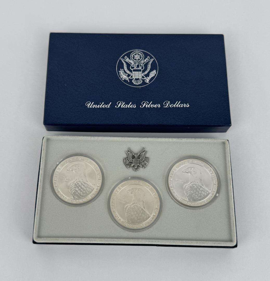 1983 P D S Silver Dollar 23rd Olympiad Coin Set