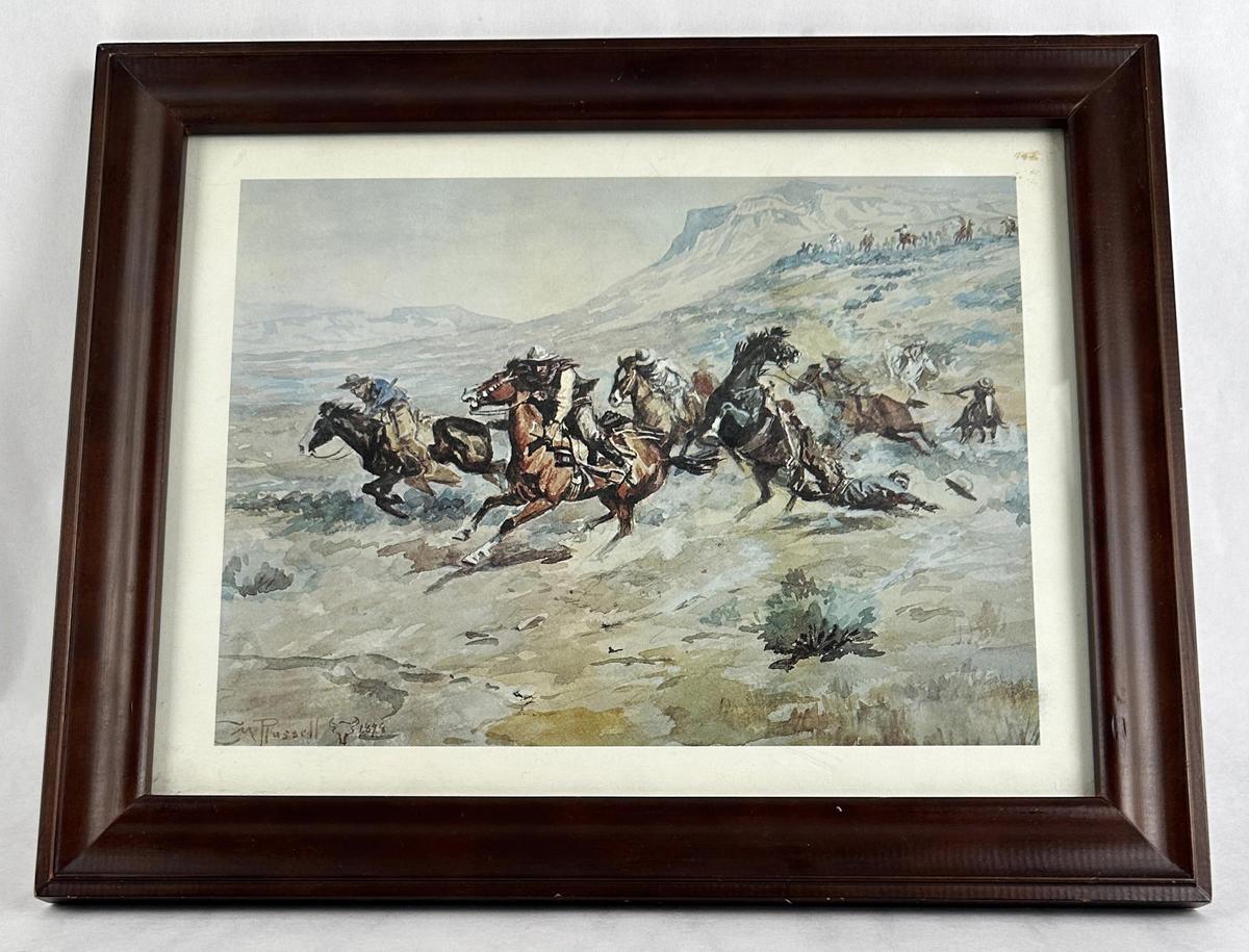 Charles M Russell Print The Surprise Attack