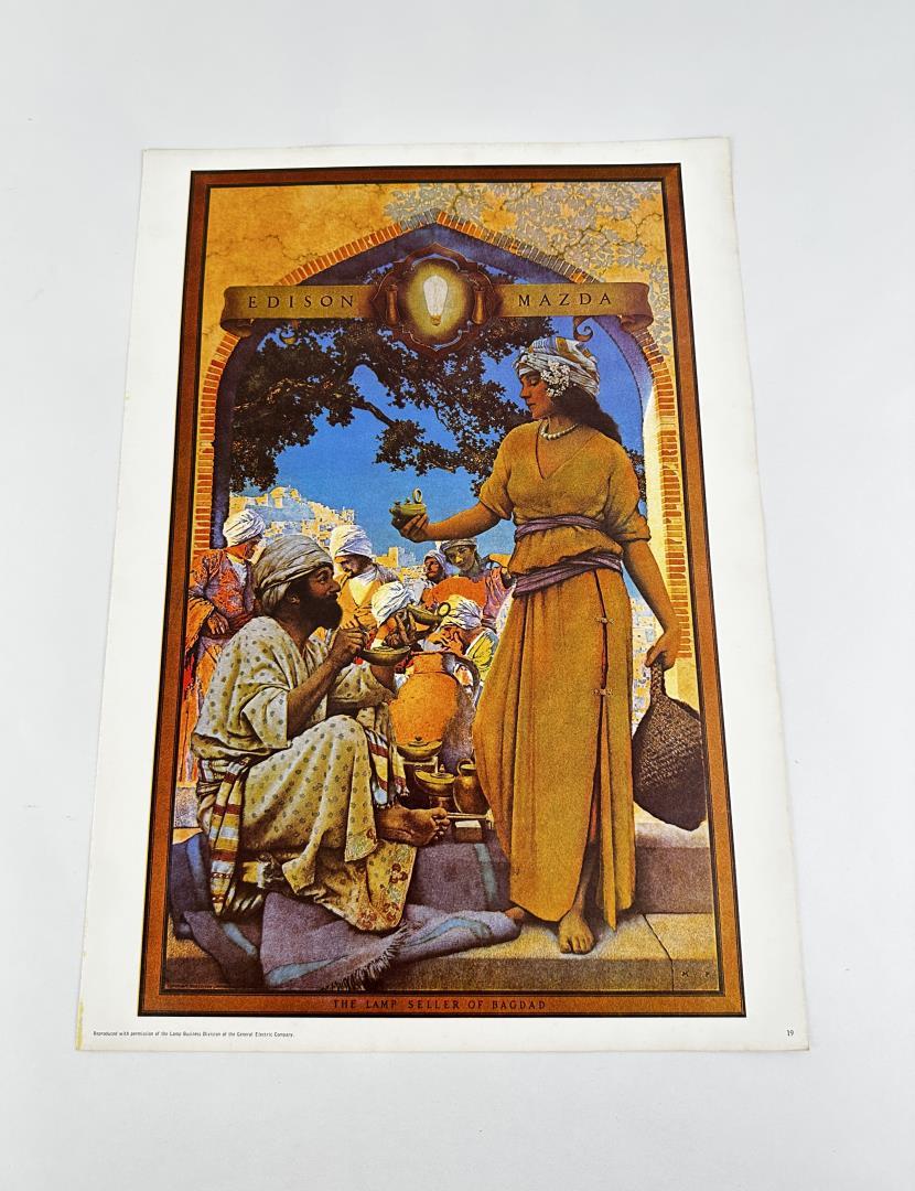 Maxfield Parrish Edison Mazda Calendar Top