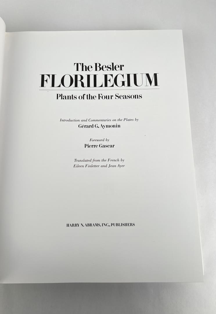 The Besler Florilegium Plants Of Four Seasons