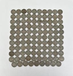 Large Group of Buffalo Nickels