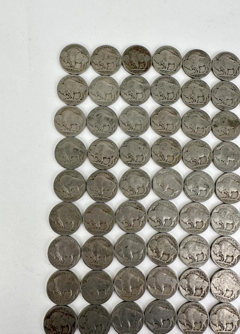 Large Group of Buffalo Nickels