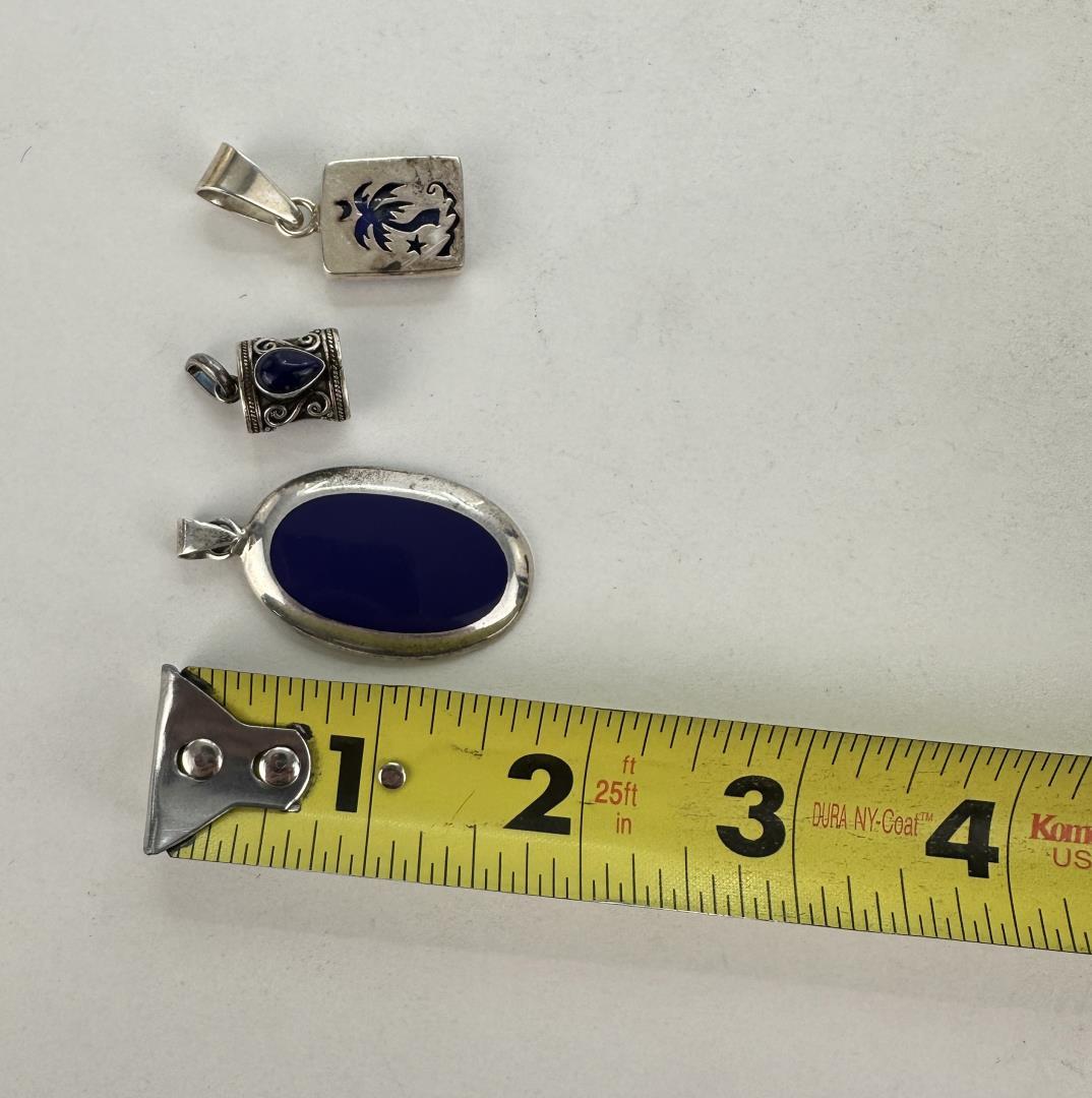 Sterling Silver Lapis Lazuli Pendants