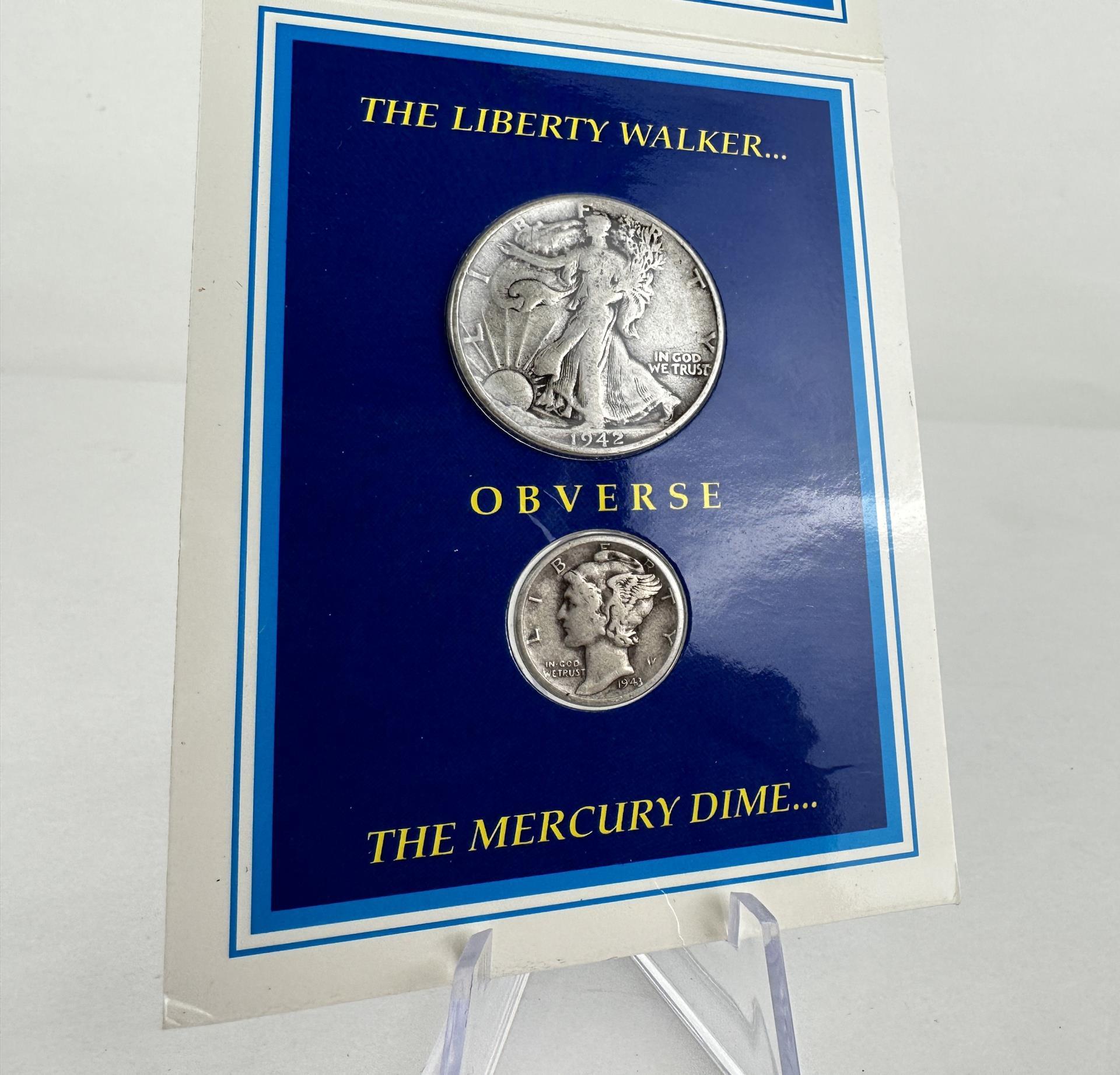 Walking Liberty Half Dollar & Mercury Dime