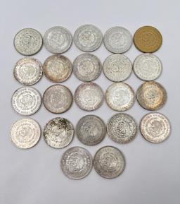 Mexico One Peso Silver Coins