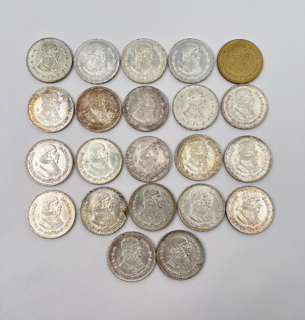 Mexico One Peso Silver Coins