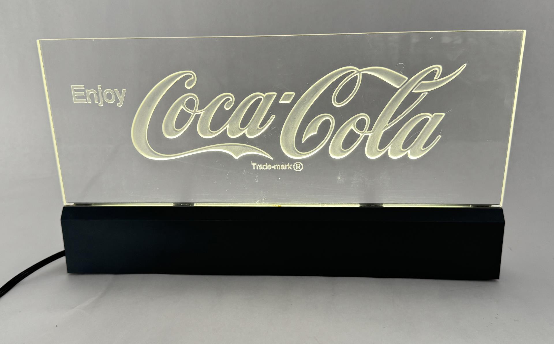 Coca Cola Edgelight Register Topper Sign