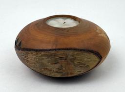 Alaskan Native Birch Wood Candle Holder