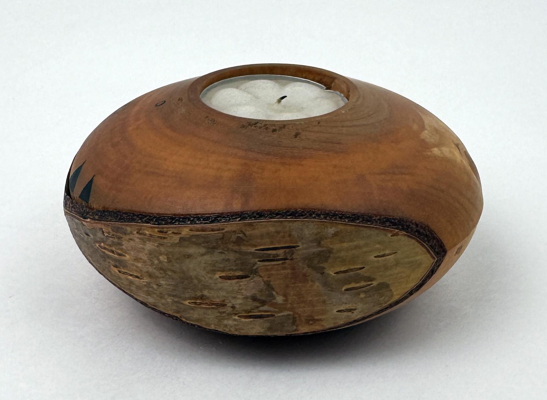 Alaskan Native Birch Wood Candle Holder