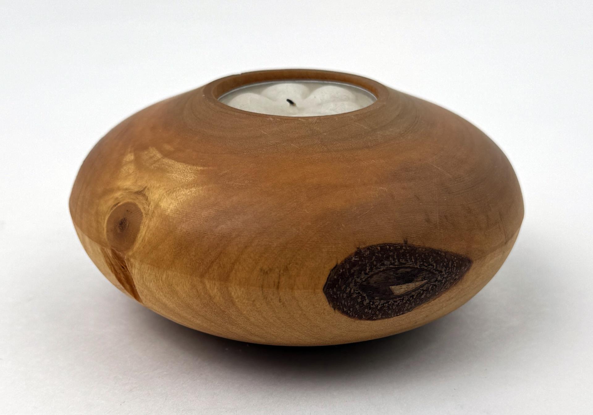 Alaskan Native Birch Wood Candle Holder