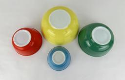 Pyrex Primary Colors 4 Piece Mixing Bowl Set