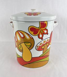 Mid Century Mushroom Trash Can