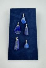 Lapis Lazuli Sterling Silver Necklace Pendants