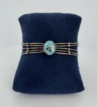 Navajo Sterling Silver Turquoise Bracelet