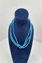 Hudsons Bay Blue White Heart Trade Beads