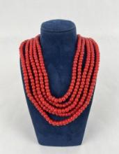 Hudson Bay Red White Heart Trade Beads