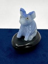 Carved Blue Aventurine Pig Fetish