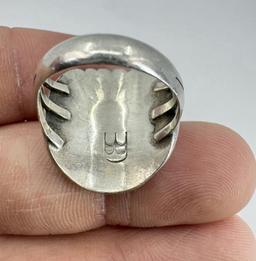 Hopi Indian Sterling Silver Thunderbird Ring