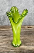 Mid Century Hand Blown Art Glass Vase
