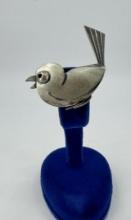 Beau Sterling Silver Modernist Bird Brooch