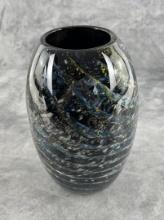 L Millard Signed Art Glass Vase