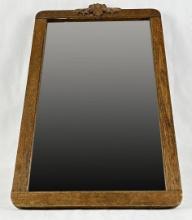 Antique Oak Framed Mirror