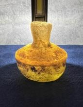 Time of Christ Ancient Roman Bottle Amber Yellow