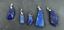 Lapis Lazuli Sterling Silver Necklace Pendants