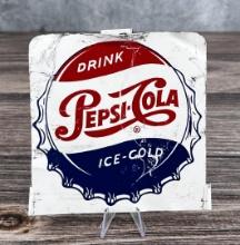 Pepsi Cola Return Rack Bottle Cap Sign