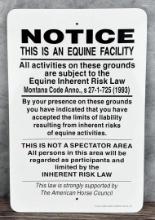 Montana Horse Arena Rodeo Grounds Sign