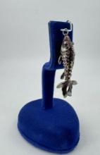 Chinese Sterling Silver Cloisonne Koi Fish