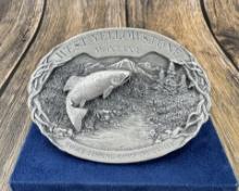 West Yellowstone Montana Trout Fishing Belt Buckle