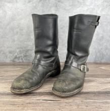 Vintage Harley Davidson Leather Motorcycle Boots