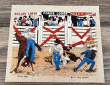 1991 Rodeo Graphics Screen Printed Sign