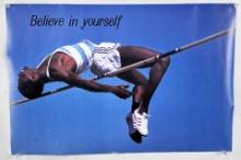 Believe in Yourself Motivational Sports Poster