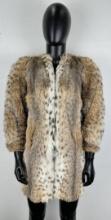 Custom Made Bobcat Fur Jacket Coat