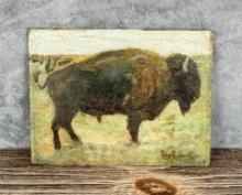 Philip Russell Goodwin Buffalo Oil Painting