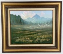 JD Mackin Montana Oil on Canvas Painting