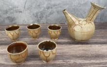 Frances Senska Montana Studio Pottery Wine Set